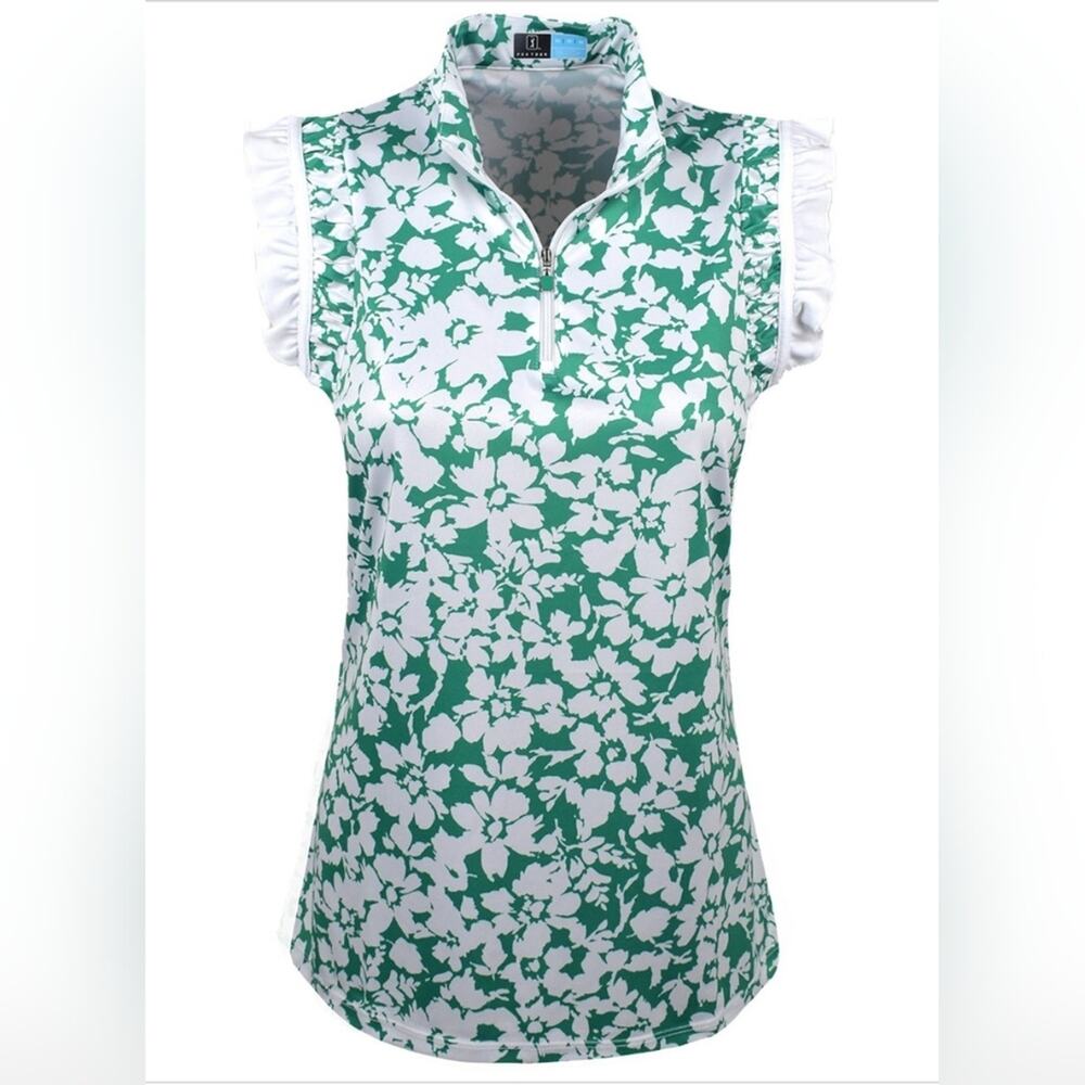 Women's Grand Slam Floral Golf Polo Tank Top XL